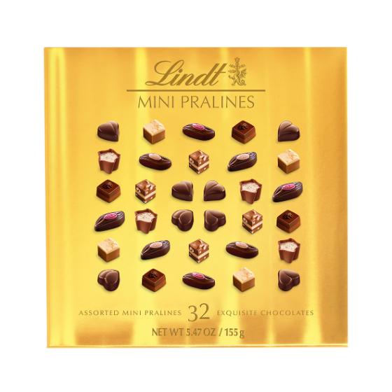 Lindt 32 Piece Mini Pralines Gold Box 155g