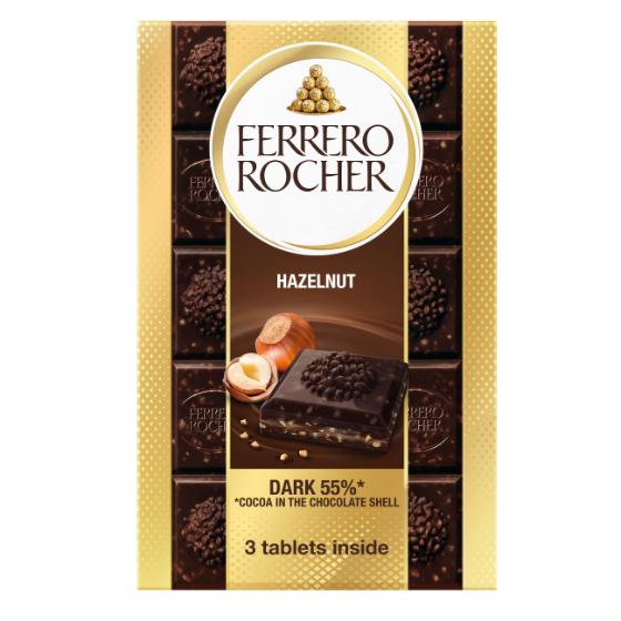 Ferrero Rocher Hazelnut 55% Dark Chocolate Tablets 270g