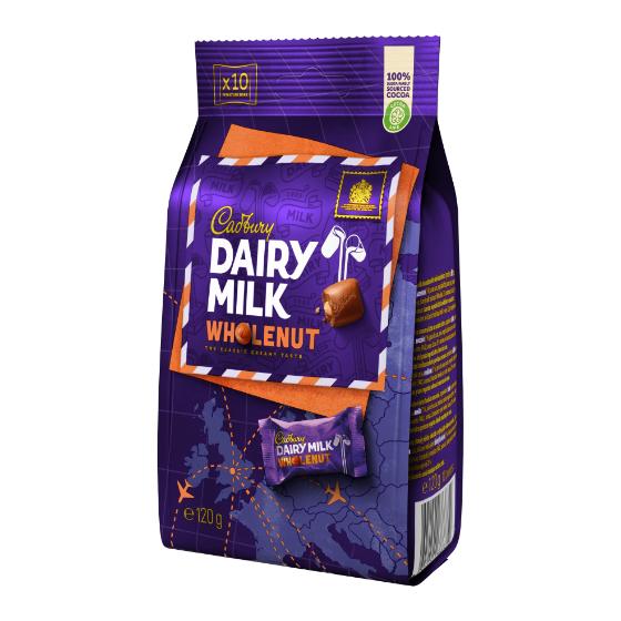 Cadbury Dairy Milk Whole Nut Bag 120g