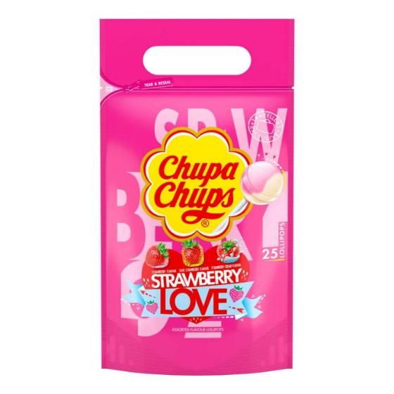 Chupa Chups Pouch Strawberry Love 300g