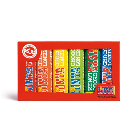 Tony's Chocolonely Rainbow Tasting Pack 6 x 47/50g