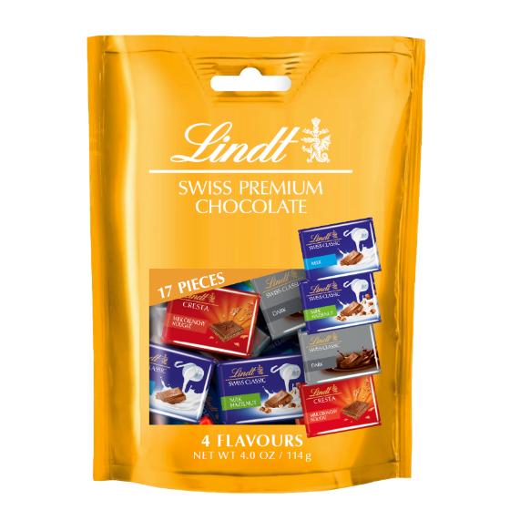 Lindt Swiss Premium Chocolate Assorted Napolitains Bag 114g