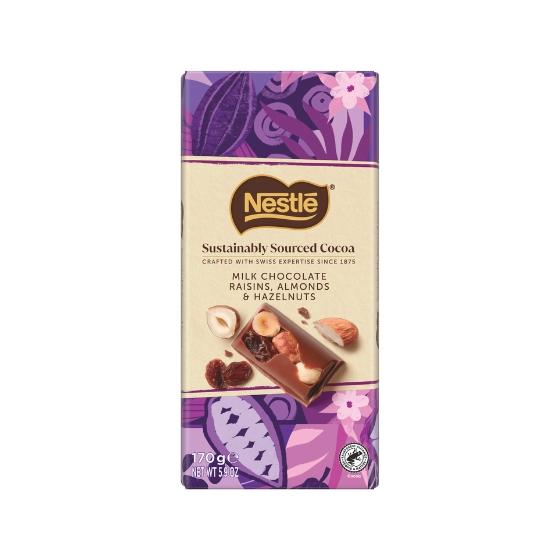 Nestle Milk Chocolate, Raisins, Almonds & Hazelnuts 170g