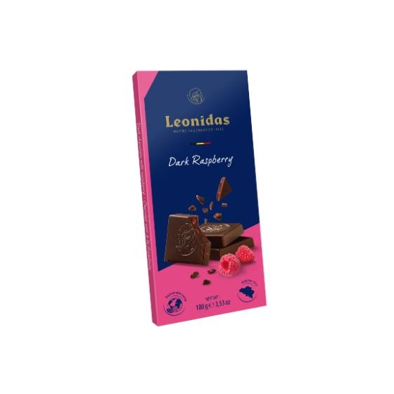 Leonidas Dark Raspberry Tablet 100g