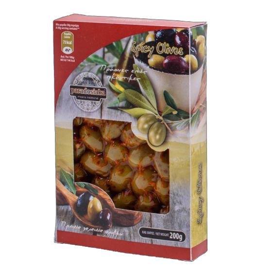 Spicy Olives Box 200g