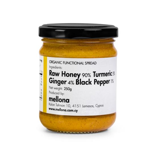 Organic Functional Honey Anti-Inflammatory Spread with ginger, turmeric and pepper 250g
