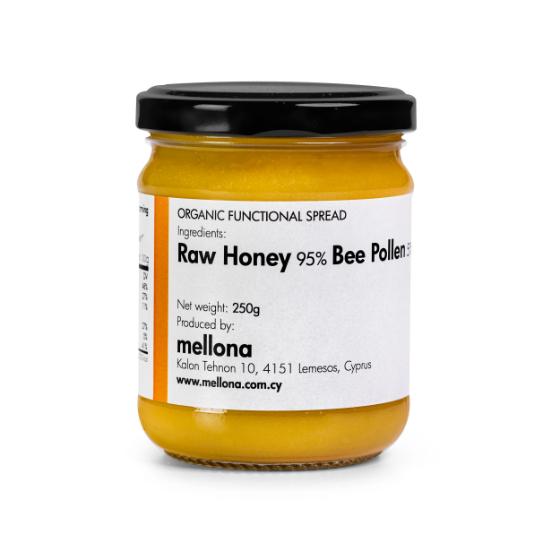 Organic Functional Honey Rare Aminoacids Spreadwith bee pollen 250g
