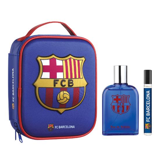 FC Barcelona Zip Case Set (Edt 100ml + Perfume Pen 10ml)
